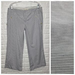ANTHROPOLOGIE CIDRA Sailor Striped Wide Leg Cropped Pants NWT